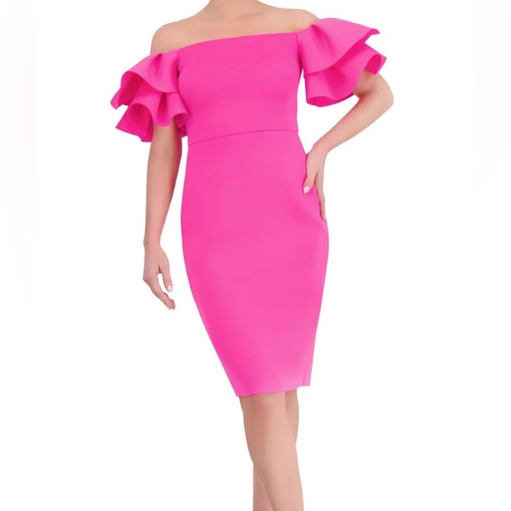 Elegant Pink Off-Shoulder Dress